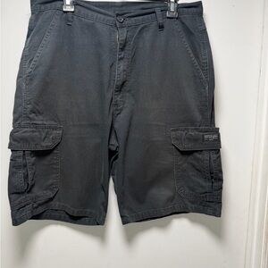 Wrangler Black Cargo Shorts with Multiple Utility Pockets